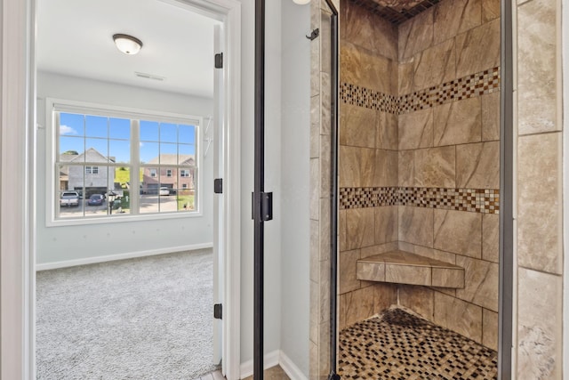 3296 Wiser Dr, Clarksville, TN 37042 - full bath with a stall shower and baseboards