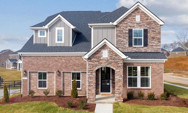 800 Cawthorn Ln, Mount Juliet, TN 37122 - craftsman-style house featuring board and batten siding, stone siding, and a shingled roof