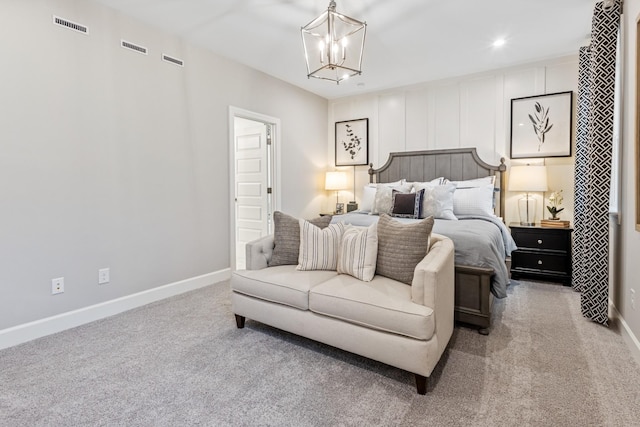 800 Cawthorn Ln, Mount Juliet, TN 37122 - carpeted bedroom with baseboards and a chandelier