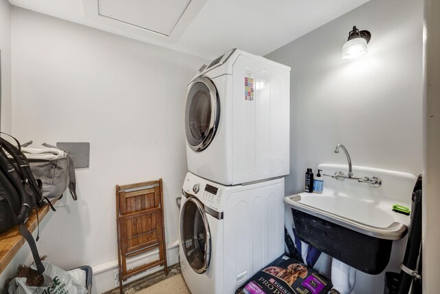418 Boyd Mill Ave, Franklin, TN 37064 - laundry room with estacked washer and dryer