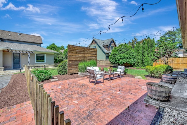 418 Boyd Mill Ave, Franklin, TN 37064 - fenced backyard with a patio area and an outdoor hangout area