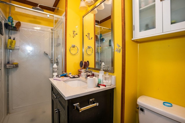 135 Old Union Church Rd, Holladay, TN 38341 - bathroom with toilet, vanity, and a stall shower