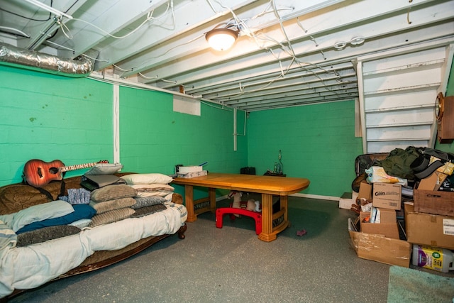 135 Old Union Church Rd, Holladay, TN 38341 - unfinished below grade area featuring concrete block wall