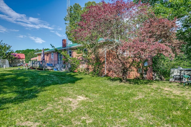 135 Old Union Church Rd, Holladay, TN 38341 - view of grassy yard with a wooden deck