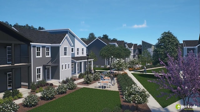2413 E 17th St, Chattanooga, TN 37404 - view of home's community featuring a patio area, a residential view, and a yard