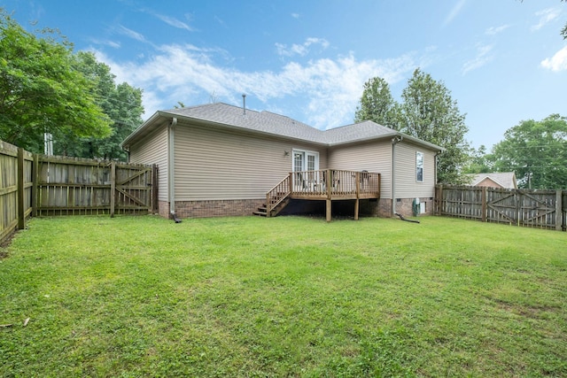 1305 Northlynn Dr, Lebanon, TN 37087 - rear view of property featuring a deck, french doors, and crawl space