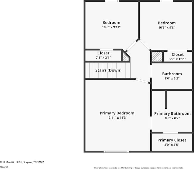 1217 Merritt Hill Trl, Smyrna, TN 37167 - floor plan / room layout