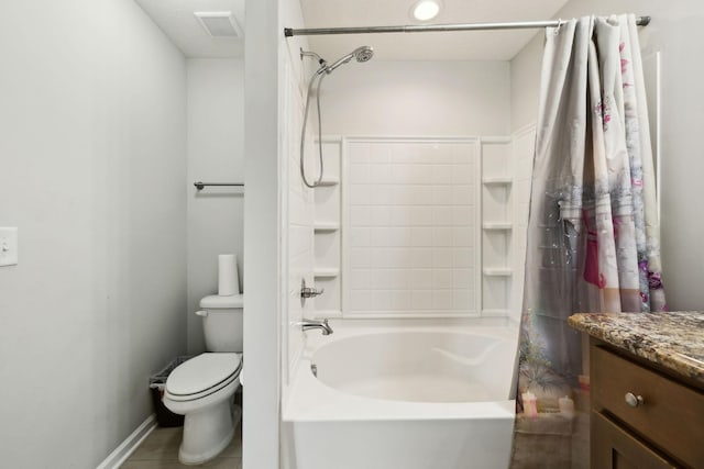 1217 Merritt Hill Trl, Smyrna, TN 37167 - full bathroom with shower / bath combination with curtain, toilet, and vanity