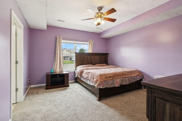 1217 Merritt Hill Trl, Smyrna, TN 37167 - bedroom featuring carpet flooring, a textured ceiling, ceiling fan, and baseboards