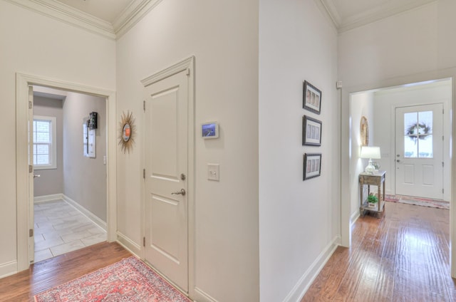 3433 Cortona Way, Murfreesboro, TN 37129 - foyer featuring ornamental molding, light wood-type flooring, and baseboards