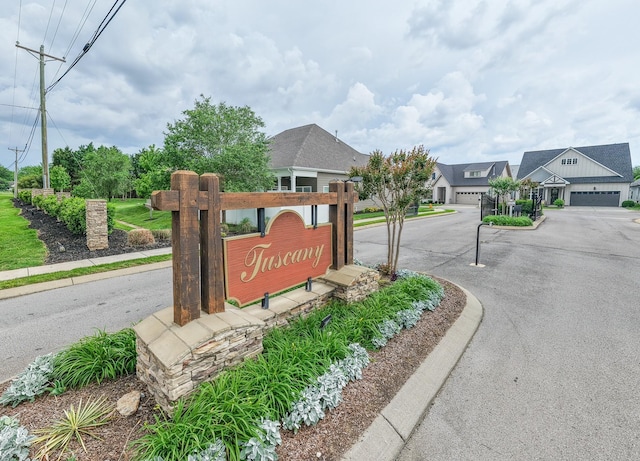 3433 Cortona Way, Murfreesboro, TN 37129 - community sign with driveway and a residential view