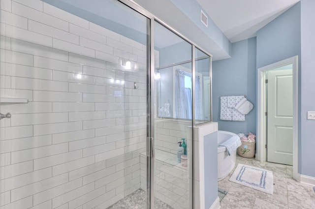 3433 Cortona Way, Murfreesboro, TN 37129 - full bath with a shower stall, a garden tub, and baseboards
