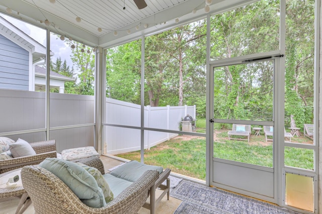 3433 Cortona Way, Murfreesboro, TN 37129 - sunroom / solarium with ceiling fan