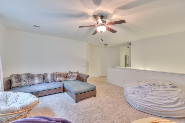 3433 Cortona Way, Murfreesboro, TN 37129 - carpeted living area featuring ceiling fan