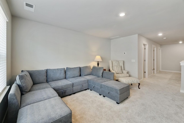 380 Gingerwood Ln, Hendersonville, TN 37075 - living room with light carpet, recessed lighting, and baseboards