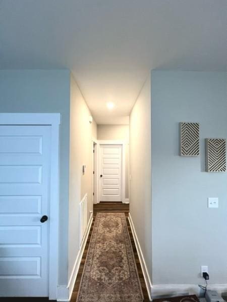 204 Julia Ann Ct, Springfield, TN 37172 - hallway with baseboards and dark wood-style flooring