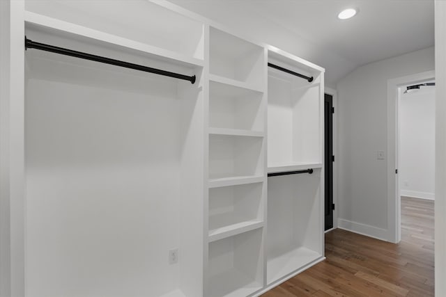 329 Lawndale Dr, Nashville, TN 37217 - spacious closet featuring wood finished floors and vaulted ceiling
