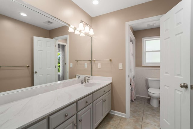 1056 Gilmore Hill Rd, Lebanon, TN 37087 - full bathroom with toilet, vanity, and tile patterned floors