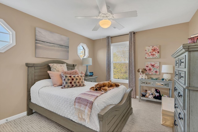 1056 Gilmore Hill Rd, Lebanon, TN 37087 - bedroom featuring light colored carpet, baseboards, and ceiling fan