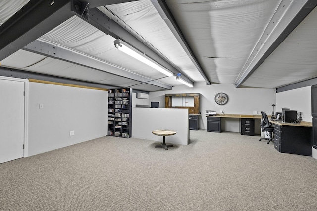10669 S Windrow Rd, Rockvale, TN 37153 - finished below grade area featuring carpet flooring and an office area