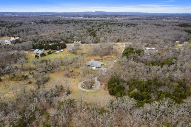 10669 S Windrow Rd, Rockvale, TN 37153 - aerial view of property and surrounding area featuring a heavily wooded area