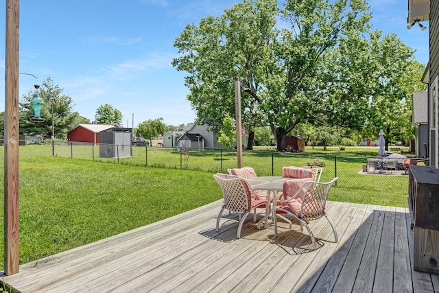 516 Main St, Burns, TN 37029 - wooden terrace featuring outdoor dining space