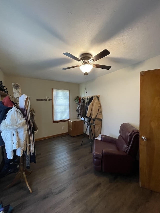 903 Days Rd, Lafayette, TN 37083 - sitting room featuring a ceiling fan, wood finished floors, and baseboards