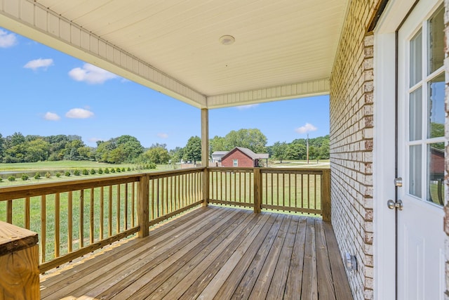 43 Long Branch Rd, Lawrenceburg, TN 38464 - wooden deck with view of wooded area
