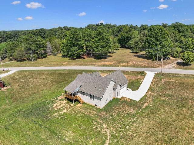43 Long Branch Rd, Lawrenceburg, TN 38464 - aerial view of property and surrounding area featuring a heavily wooded area