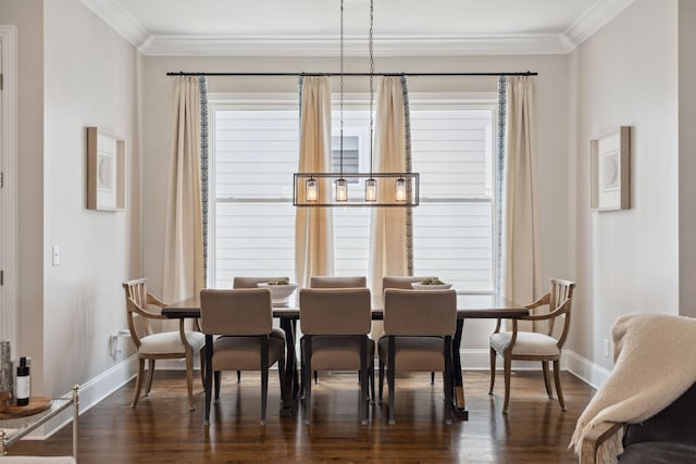 82 Addison Ave, Franklin, TN 37064 - dining space featuring ornamental molding and dark wood finished floors