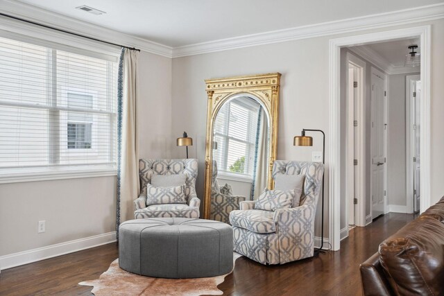 82 Addison Ave, Franklin, TN 37064 - living area featuring wood finished floors and ornamental molding