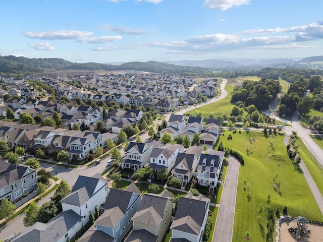 82 Addison Ave, Franklin, TN 37064 - aerial overview of property's location with nearby suburban area and a mountain backdrop