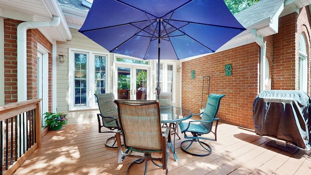 103 Doral Ln, Hendersonville, TN 37075 - wooden deck featuring outdoor dining area and french doors