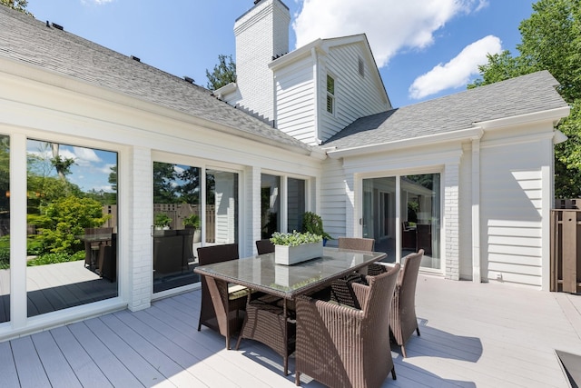 143 Prospect Hl, Nashville, TN 37205 - wooden terrace with outdoor dining area