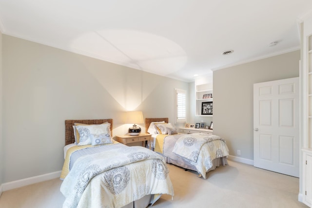 143 Prospect Hl, Nashville, TN 37205 - bedroom featuring crown molding, light carpet, and baseboards