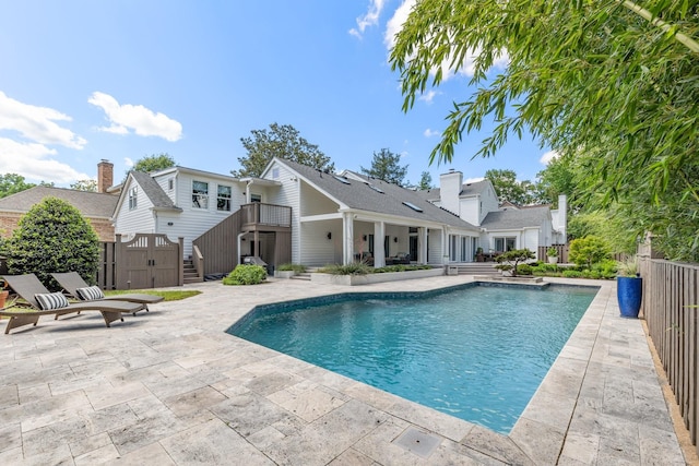 143 Prospect Hl, Nashville, TN 37205 - swimming pool featuring a patio, stairs, and a gate