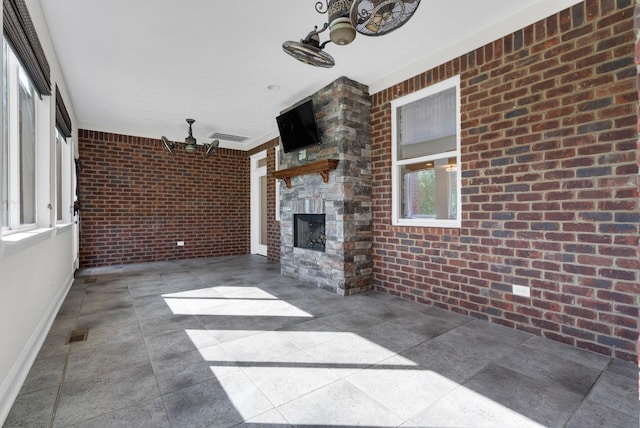 3840 SE Tater Peeler Rd, Lebanon, TN 37090 - view of patio / terrace with a fireplace
