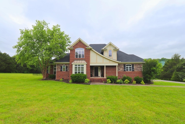 3840 SE Tater Peeler Rd, Lebanon, TN 37090 - view of front facade with a front lawn, brick siding, and roof with shingles