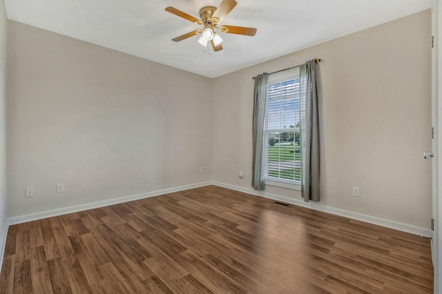2137 Horton Way, Lewisburg, TN 37091 - empty room featuring wood finished floors, a ceiling fan, and baseboards