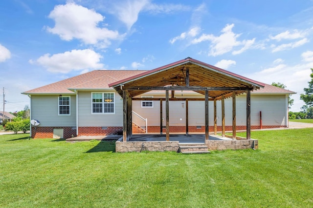 2137 Horton Way, Lewisburg, TN 37091 - back of house featuring a gazebo, roof with shingles, and a lawn