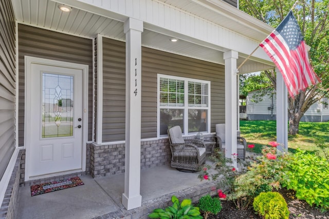 1114 Johnson St, Burns, TN 37029 - entrance to property with a porch