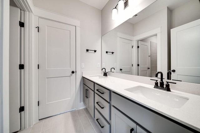 7267 Fairlawn Dr, Fairview, TN 37062 - bathroom with double vanity and tile patterned flooring