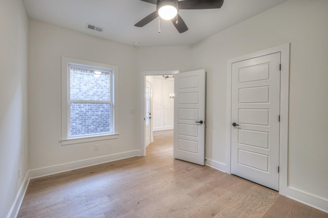 9073 Headwaters Dr Unit 142, Franklin, TN 37064 - unfurnished bedroom with light wood-style flooring, baseboards, and a ceiling fan