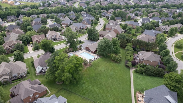 1023 Fitzroy Cir, Spring Hill, TN 37174 - aerial overview of property's location featuring nearby suburban area and a pool