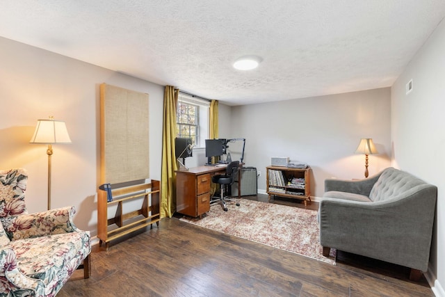 915 Tulip Cir, Gallatin, TN 37066 - office with wood finished floors, a textured ceiling, and baseboards
