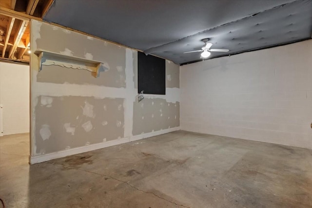 7244 Knottingham Dr, Fairview, TN 37062 - below grade area with concrete block wall