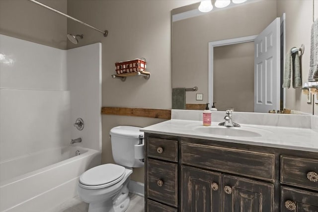 7244 Knottingham Dr, Fairview, TN 37062 - bathroom featuring shower / bath combination, vanity, and toilet