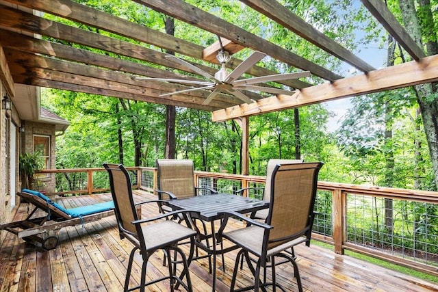 7244 Knottingham Dr, Fairview, TN 37062 - wooden deck with a pergola and outdoor dining space
