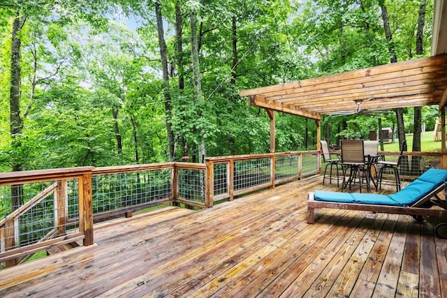 7244 Knottingham Dr, Fairview, TN 37062 - wooden terrace with a pergola and outdoor dining space