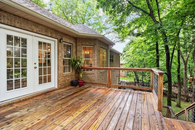7244 Knottingham Dr, Fairview, TN 37062 - wooden deck with french doors
